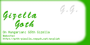 gizella goth business card